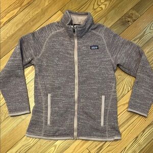 Patagonia Heathered Pink Fleece Zip-Up Jacket